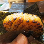 日本橋橘町　都寿司 - 帆立の磯辺焼き