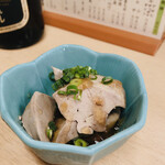 渋谷 森本 - 白レバポン酢。こっくりさっぱり