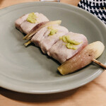 渋谷 森本 - ササミのみょうが串かな？