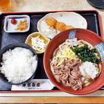 Marukiya - 冷し牛おろしきしめん定食