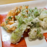 久原 - 【2012.4】山菜と桜海老のてんぷら