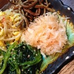 焼肉処　彩 - ナムルの盛り合わせ 680yen('13.04)