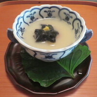 比良山荘 - 焼き粟麩と岩茸の白味噌仕立て