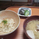比良山荘 - 鮎ご飯　鯉こく　香の物