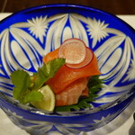 柳家錦 - 信州サーモンのお造り