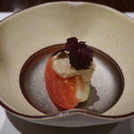 柳家錦 - 無花果とトマトにゴマ豆腐