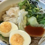 UP Noodle STAND - 「エビワンタンフォー」(780円)+「ゆで卵」(110円)