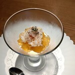 L'Agréable Esprit de GAMIN - とうもろこしのムースとズワイガニ和風ジュレ