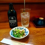 菊乃家本店 - ホッピー黒とお通し