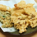 いもや - 天ぷら定食 750円 / 単品まいたけ追加100円