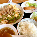 かかし - 中華風ゴーヤーチャンプルーを定食にしてみた