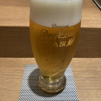 名古屋 栄 鮨 栄華 - 生ビールで乾杯‼️