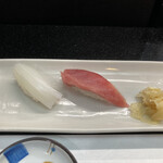 Sushi Koichi - ⒊白イカ ⒋マグロ