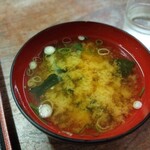 あお菜 - ライスセットのお味噌汁は大ぶり