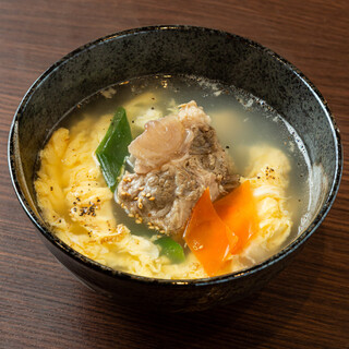 旨味たっぷり◎焼き肉の〆にオススメ♪自家製スープ