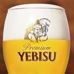 Yebisu beer (100% malt) special small glass