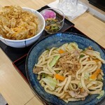 Asahi Udon - 焼うどん＋Ｂセット