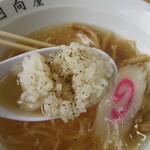 青竹手打ラーメン 日向屋 - スープに浸して！