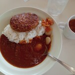 Kareto Pasuta No Mise Mimi Ka - ビーフカレー ハンバーグトッピング　スープ付