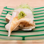 緒方 - ◎エゾイシカゲ貝は希少で、かなり高価な貝。とり貝より甘味があって美味い。