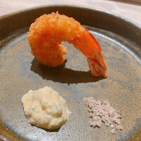 鮨 若尊 - エビフライは味の濃いメキシコブラウン