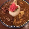 Supaisusarombabirunotou - タコのキーマ×豆カレー(ゴボウとエノキ)合いがけ