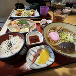 さつま路 - 料理写真:地鶏そば定食（1,300円）