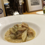 トラットリア ダ ジャコモ - 暖かい前菜 鹿児島 さつま地鶏 大摩桜 親鳥 ロースト 