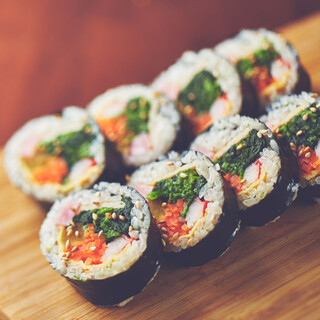 Also try the gimbap and crispy finger chicken!
