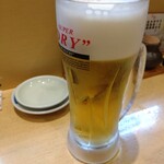 Uogashinosushi Ebisu - 生ビール