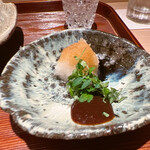 蓮 三四七 - 辛味大根と赤味噌、山椒の葉