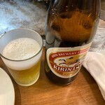 お好み焼 ひかり - まずは麦酒