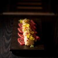 松阪牛　牛もも炙り-泡醤油のせ-