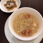 中国料理 藍海 - 卵とトマトと豆腐のスープ♪