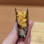 天ぷら たけうち - 天草の赤雲丹、いつも寿司が美味し過ぎ!