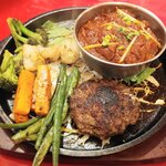 インド料理 インディアンハット - マトンハンバーグ＆焼野菜＆マトンカレー