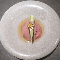 新宿 鉄板焼き YOKOTA - 旬野菜と黒毛和牛のしゃぶしゃぶ、スッポンスープ餡かけ