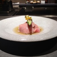 新宿 鉄板焼き YOKOTA - 旬野菜と黒毛和牛のしゃぶしゃぶ、スッポンスープ餡かけ