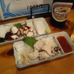 小半 - 三陸産タコブツとハモの湯引き