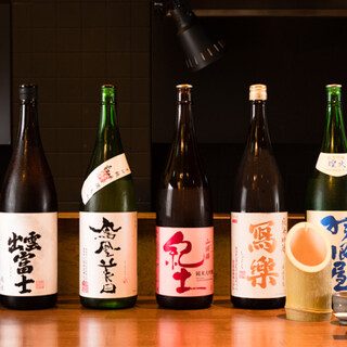 The lineup includes many famous sakes from each prefecture. There is also a refreshing “oichuu”◎