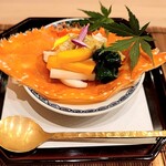 馬車道 大かわ - 蕪と柿のジュレがけ