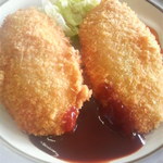 あほだら亭 - 大きなコロッケが二つ。