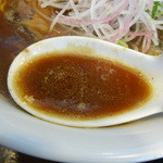 麺屋 ふくじゅ - 魚介醤油らーめんスープアップ