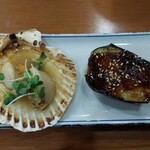鮨ぎん泉 - ホタテ焼きと茄子田楽