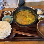 九州産直 炉端かてて - だご汁定食です。（2022年８月）