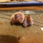 もつ焼き 福政 - 半分食べてしまったのど