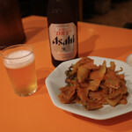 元祖ニュータンタンメン本舗 - おつまみザーサイ、瓶ビール