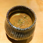 東麻布 天本 - しじみ茶碗蒸し、このわたのせ