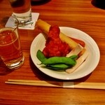 奥日光森のホテル - ２次会のアテ（フライドチキン・枝豆・ポテトフライ）