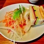 奥日光森のホテル - サラダ・サンドイッチも追加で。。。